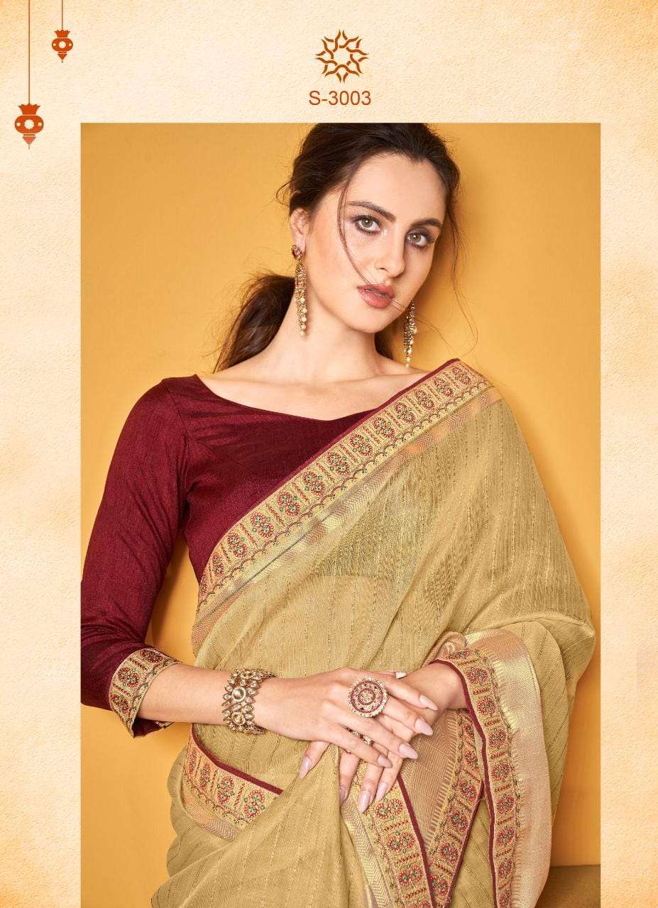 sumitrasachi designer Pure Tissue based fancy saree