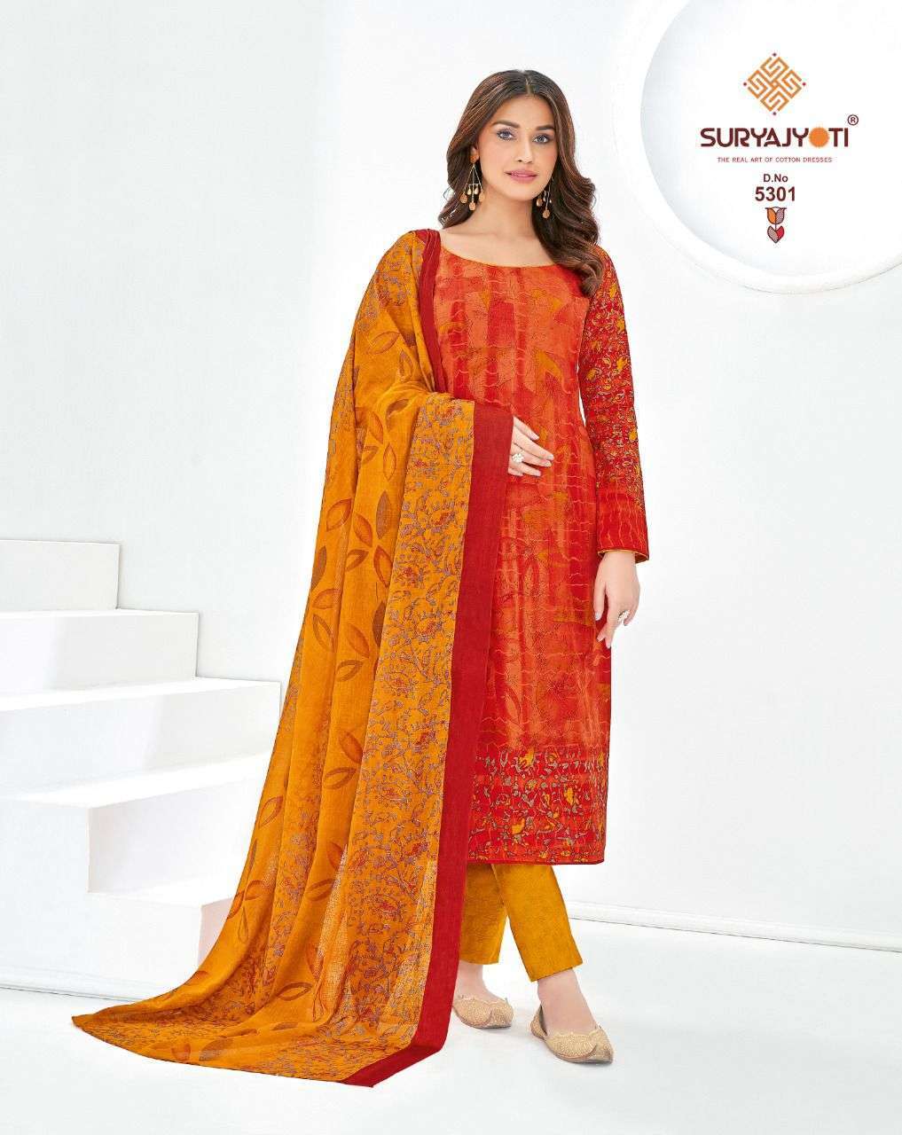 suryajyoti trendy vol 53 series 5301-5312 cotton readymade suit