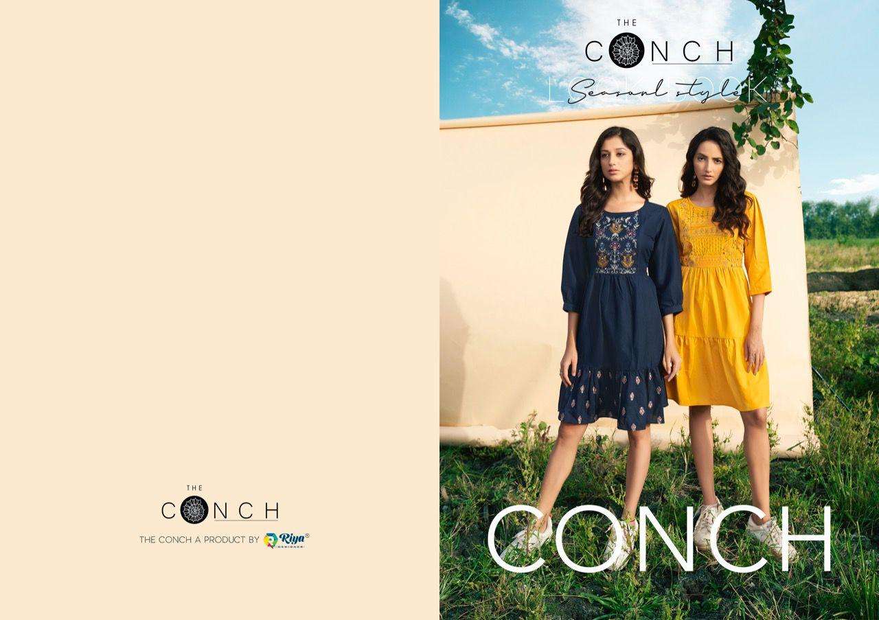 the conch series 1101-1106 imported blue butter kurti 