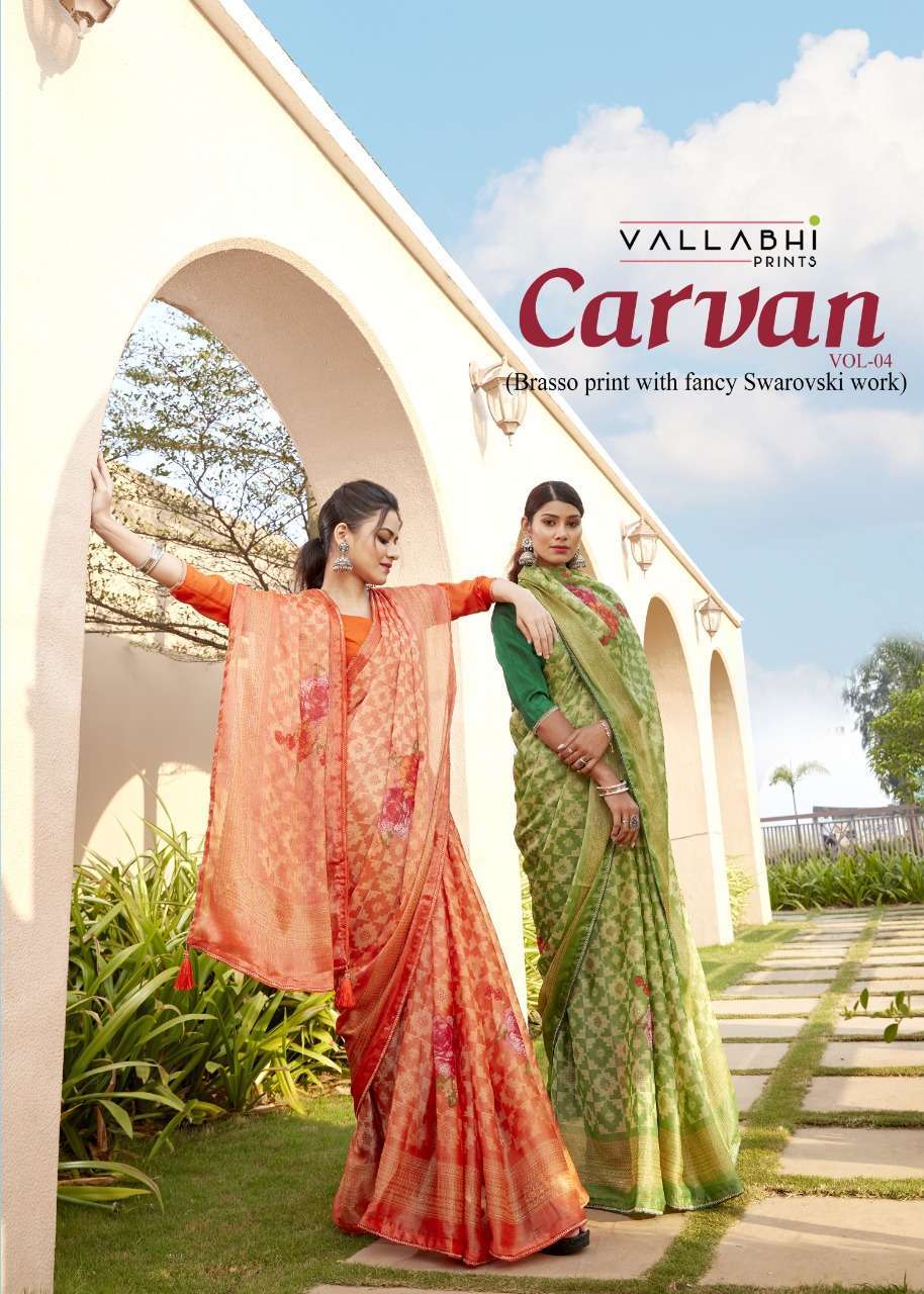 vallabhi carvan vol 4 series 35790-35797 brasso print saree 