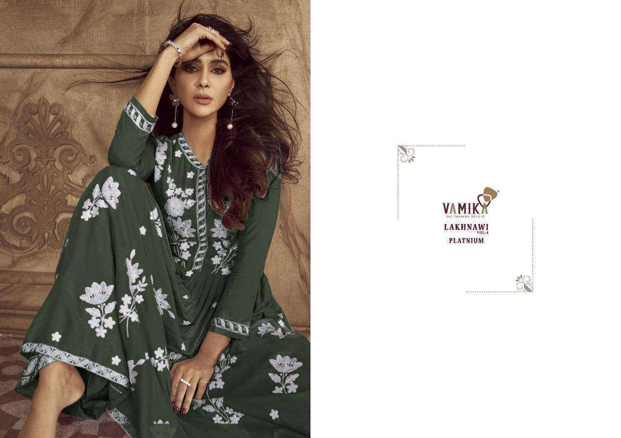 Vamika lakhnavi vol 4 series 1024 heavy rayon suit  