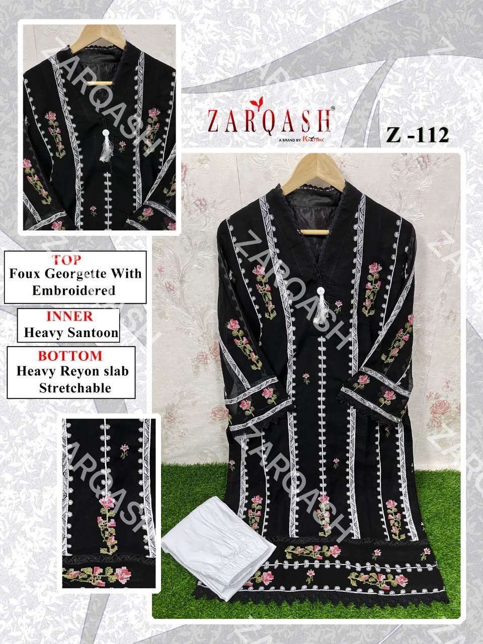 zarqash z-112 designer georgette kurti 