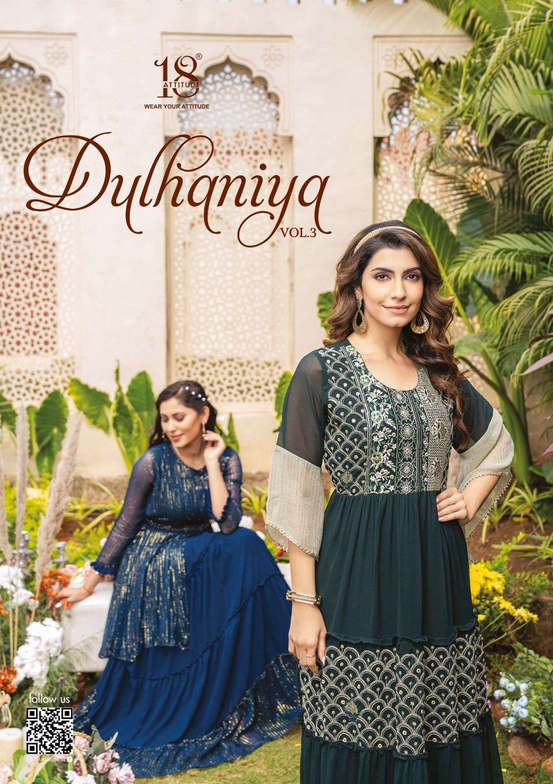 18 attitude dulhaniya vol 3 series 301-305 bember georgette kurti 