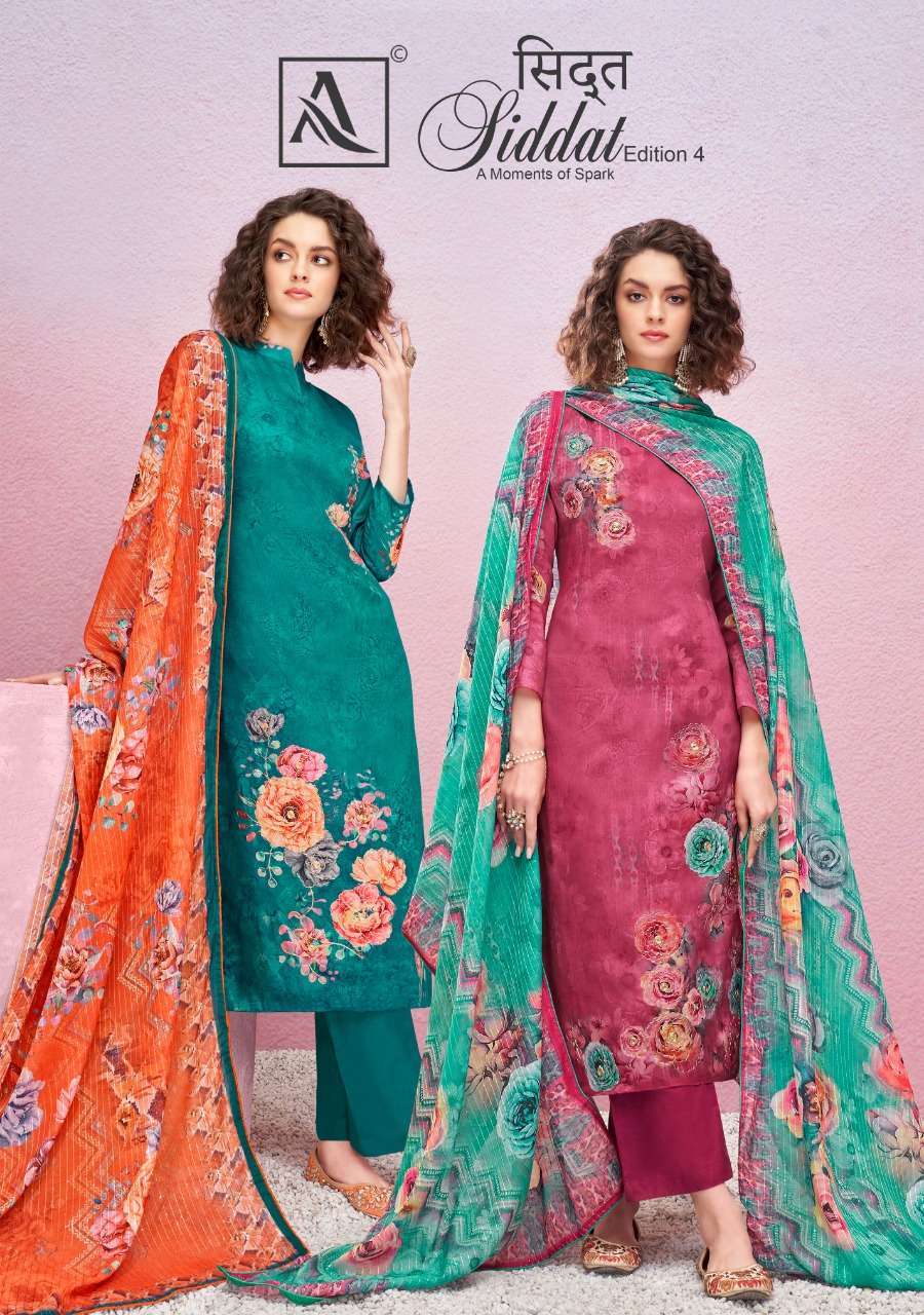 alok siddat vol 4 series 10001-10008 Pure Zam Cotton suit