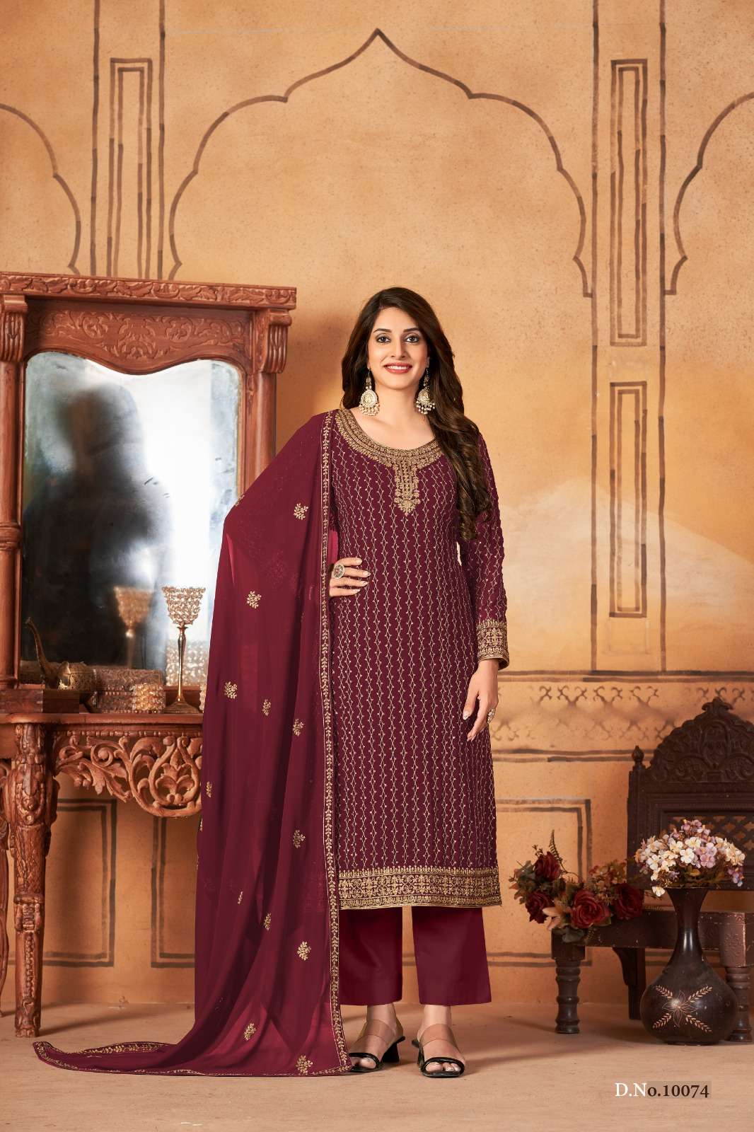 anjubaa vol 7 designer faux georgette suit 