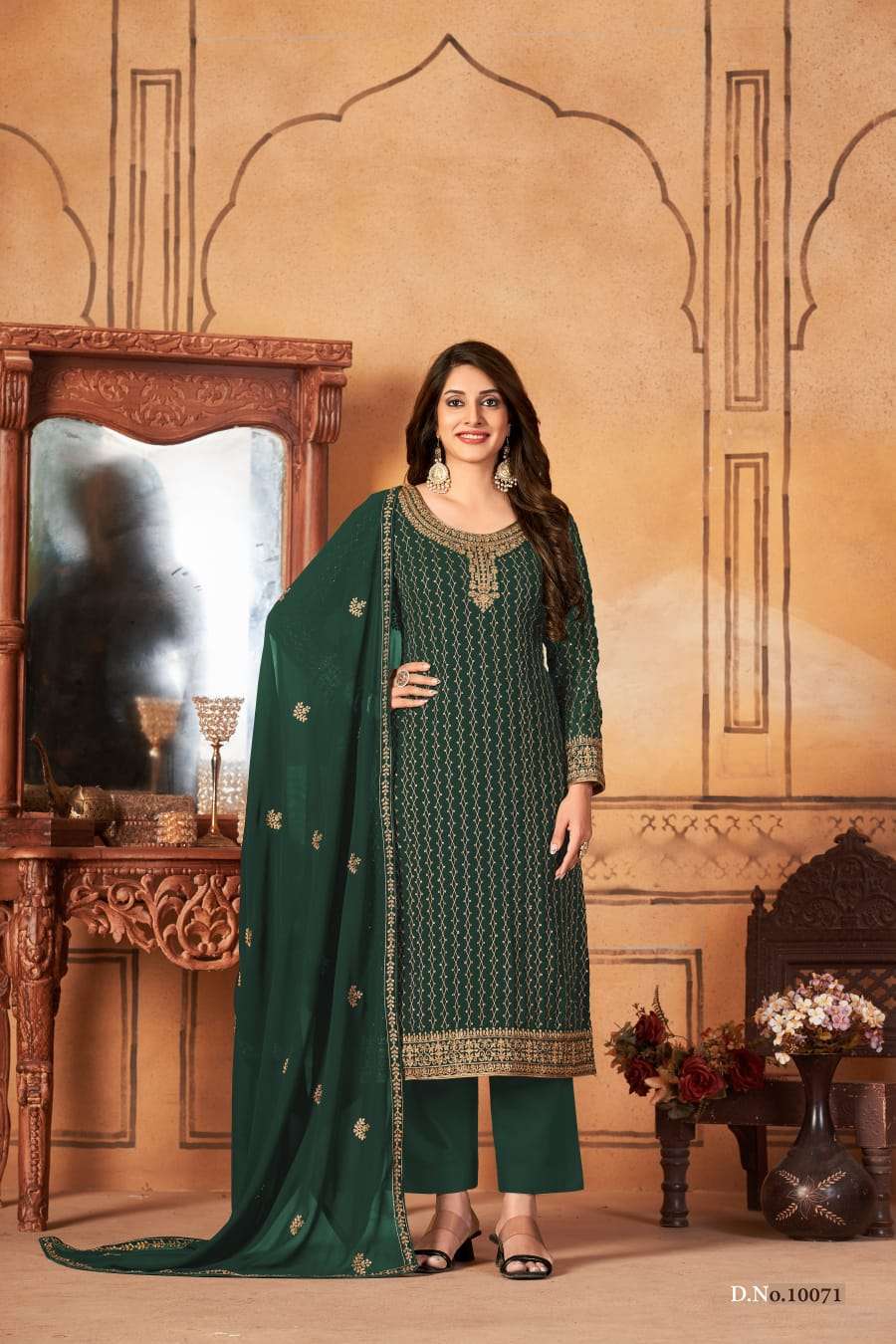 anjubaa vol 7 series 10071-10074 faux georgette suit 