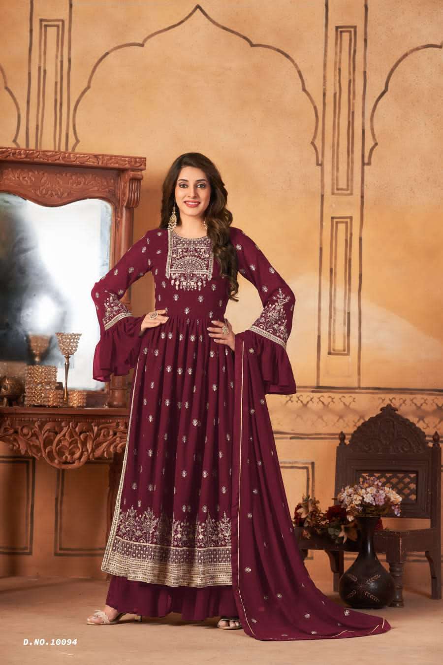 anjubaa vol 9 series 10091-10094 faux georgette suit 