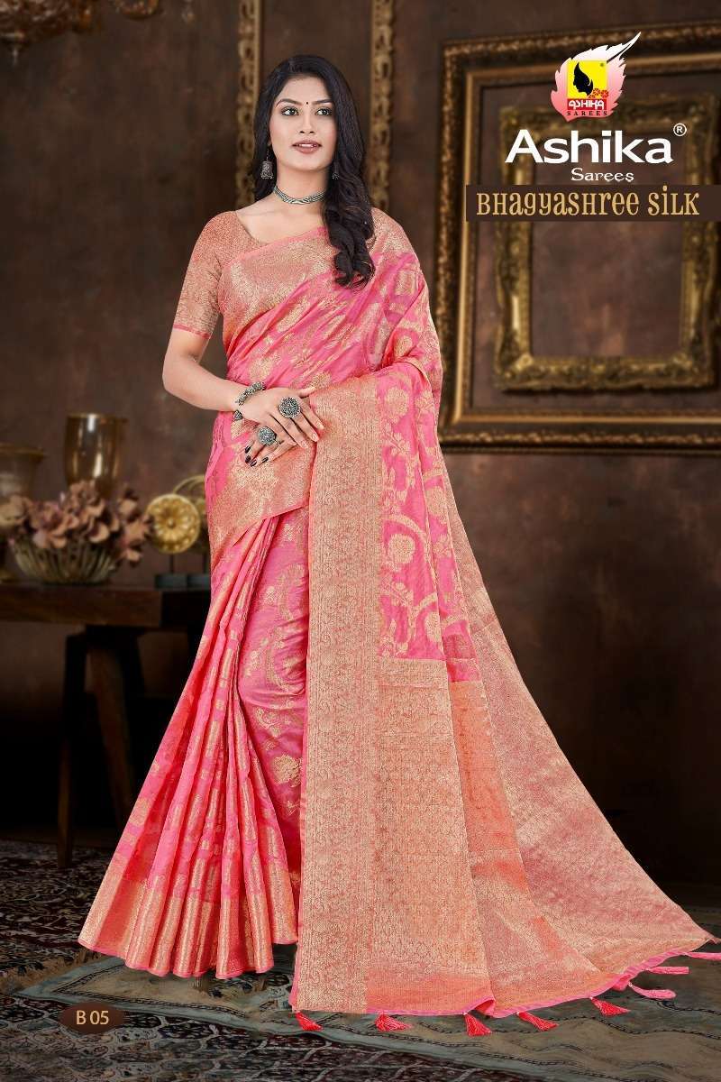 ashika bhagayashree silk series 1-06 organza silk saree 