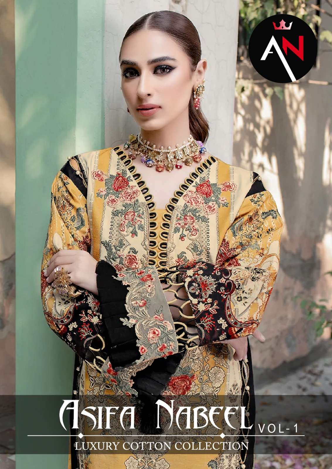 asifa nabeel vol 1 series 1001-1008 pure cotton suit 