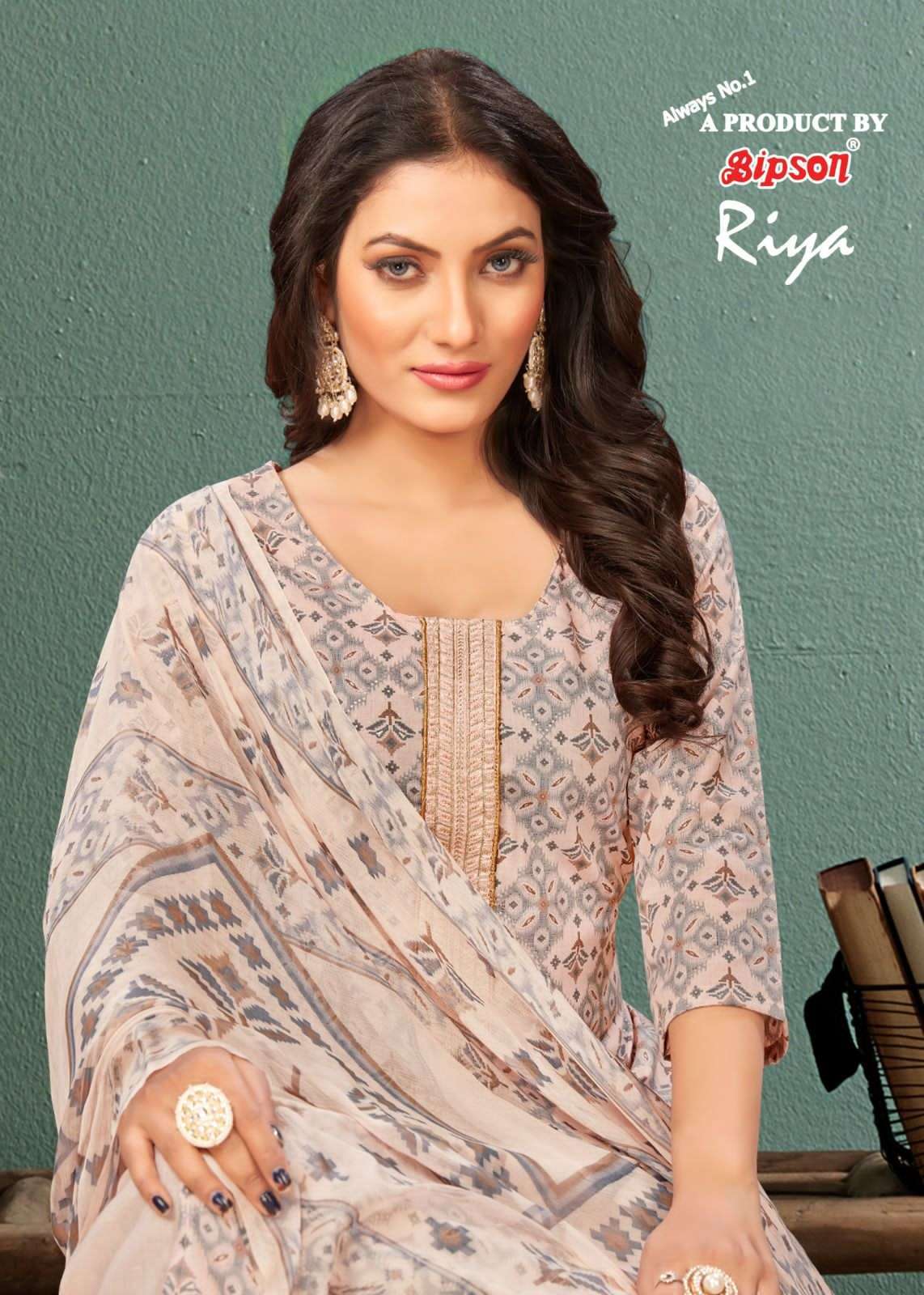 bipson riya series 2068-2069 Pure Cotton Foil Print suit