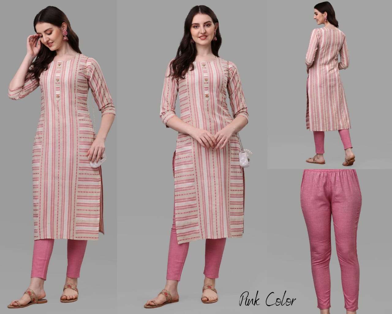 bt-17 designer cotton kurti with pant 