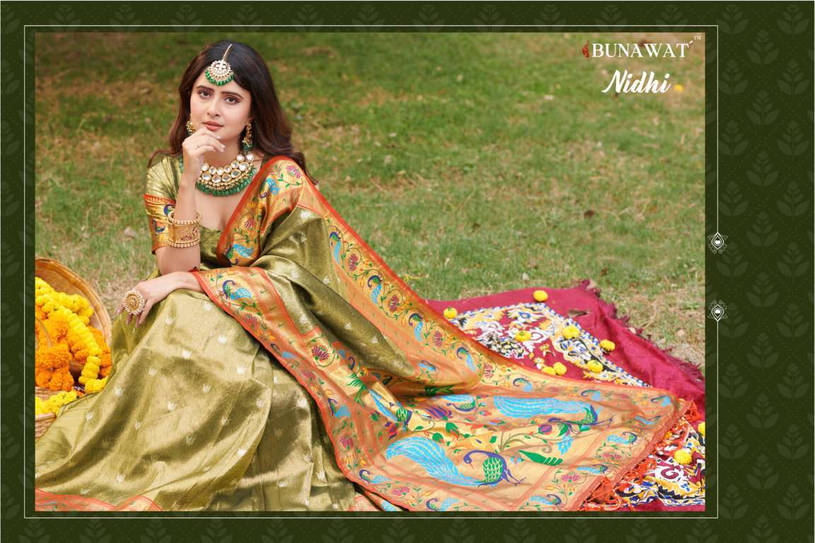 bunawat nidhi series 10011-10016 Paithani Silk saree