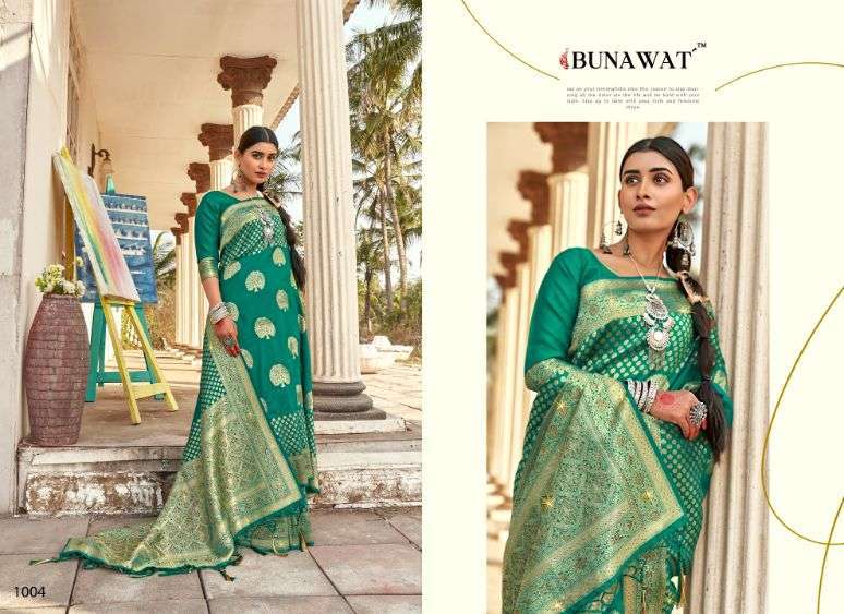 bunawat varlaxmi series 1001-1006 banarasi silk saree