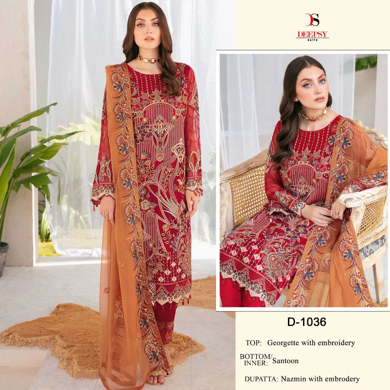 deepsy suits D-1036 designer georgette suit