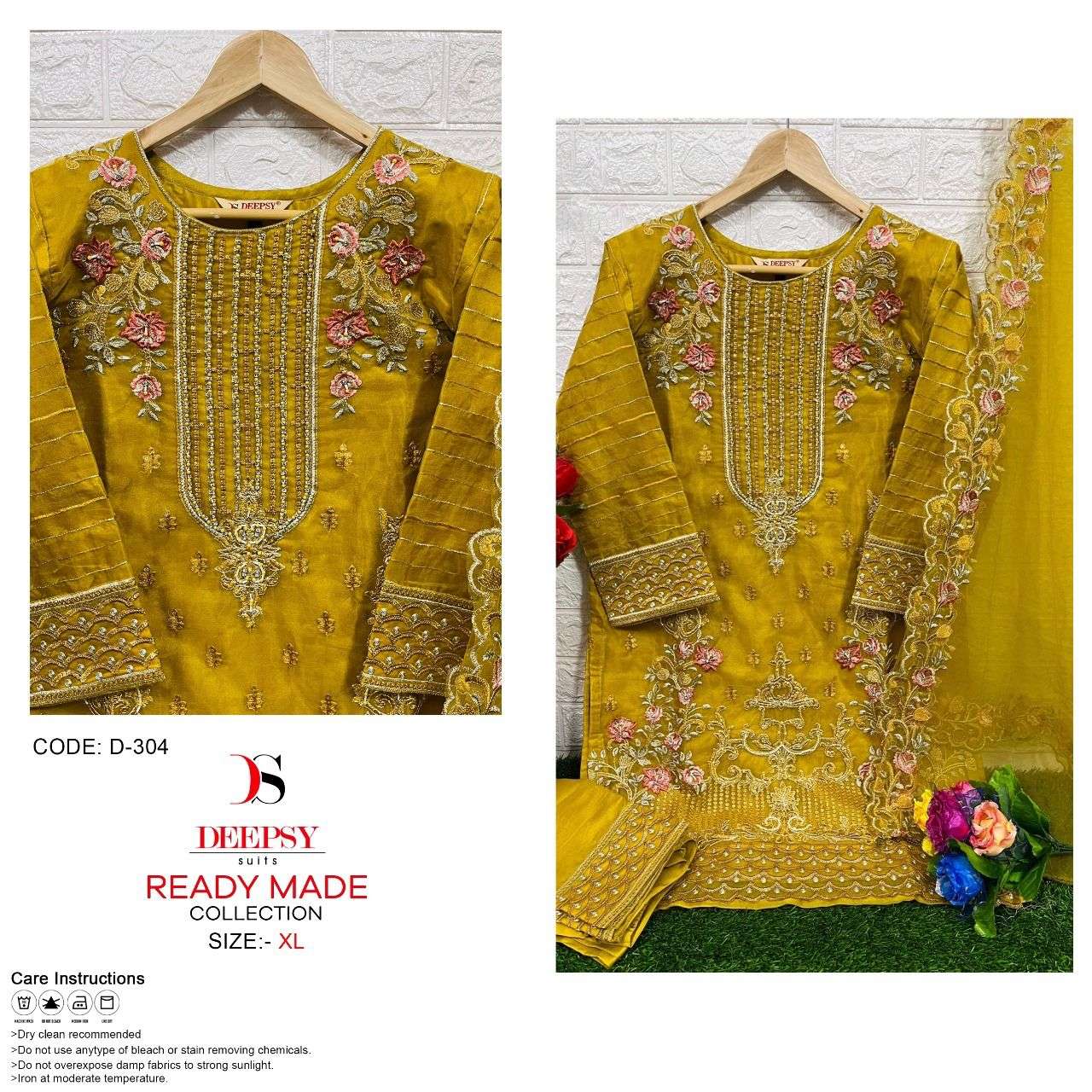 deepsy suits D-307 designer pure organza suit 