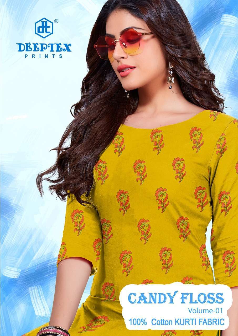 deeptex i candy floss vol 1 series 1001-1002 unstitched cotton kurti