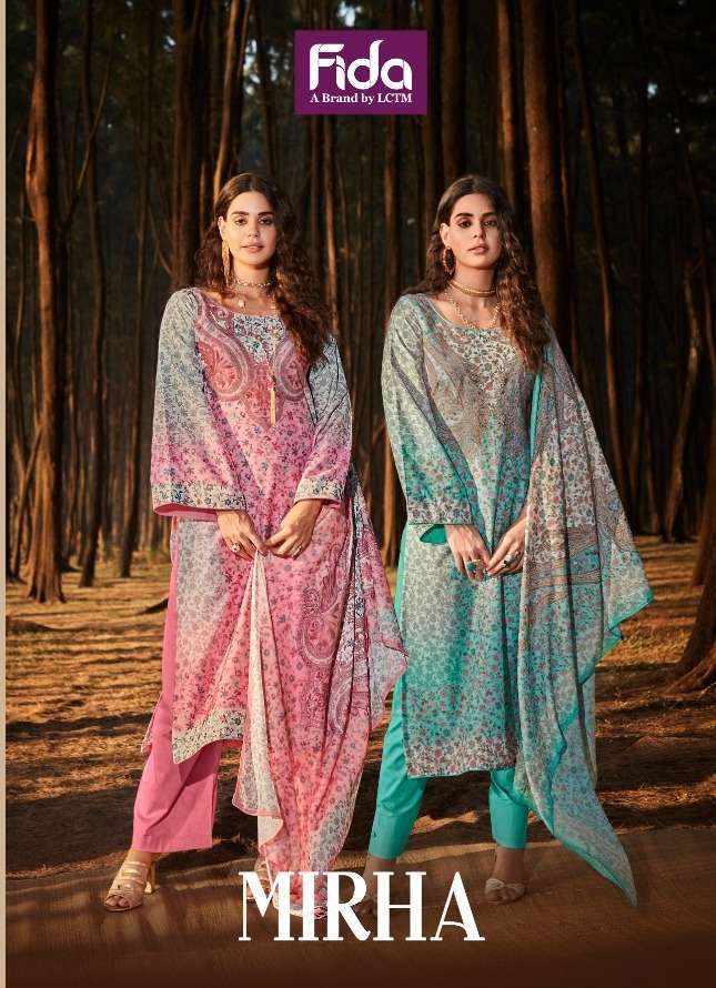 fida mirha series 1001-1006 cotton printed saree