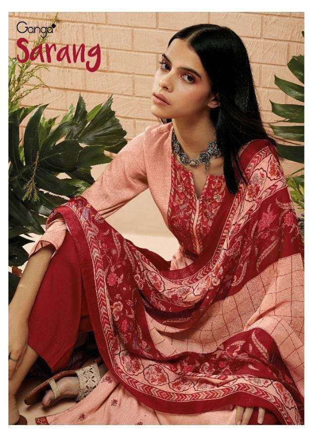 ganga sarang series 1157-1162 premium modal satin suit 