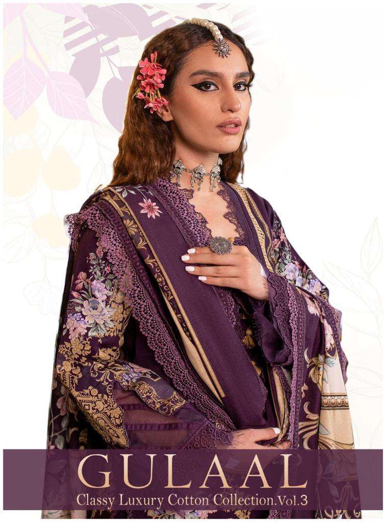 gulaal classy luxury cotton collection vol 3 series 21-30 pure cotton suit 