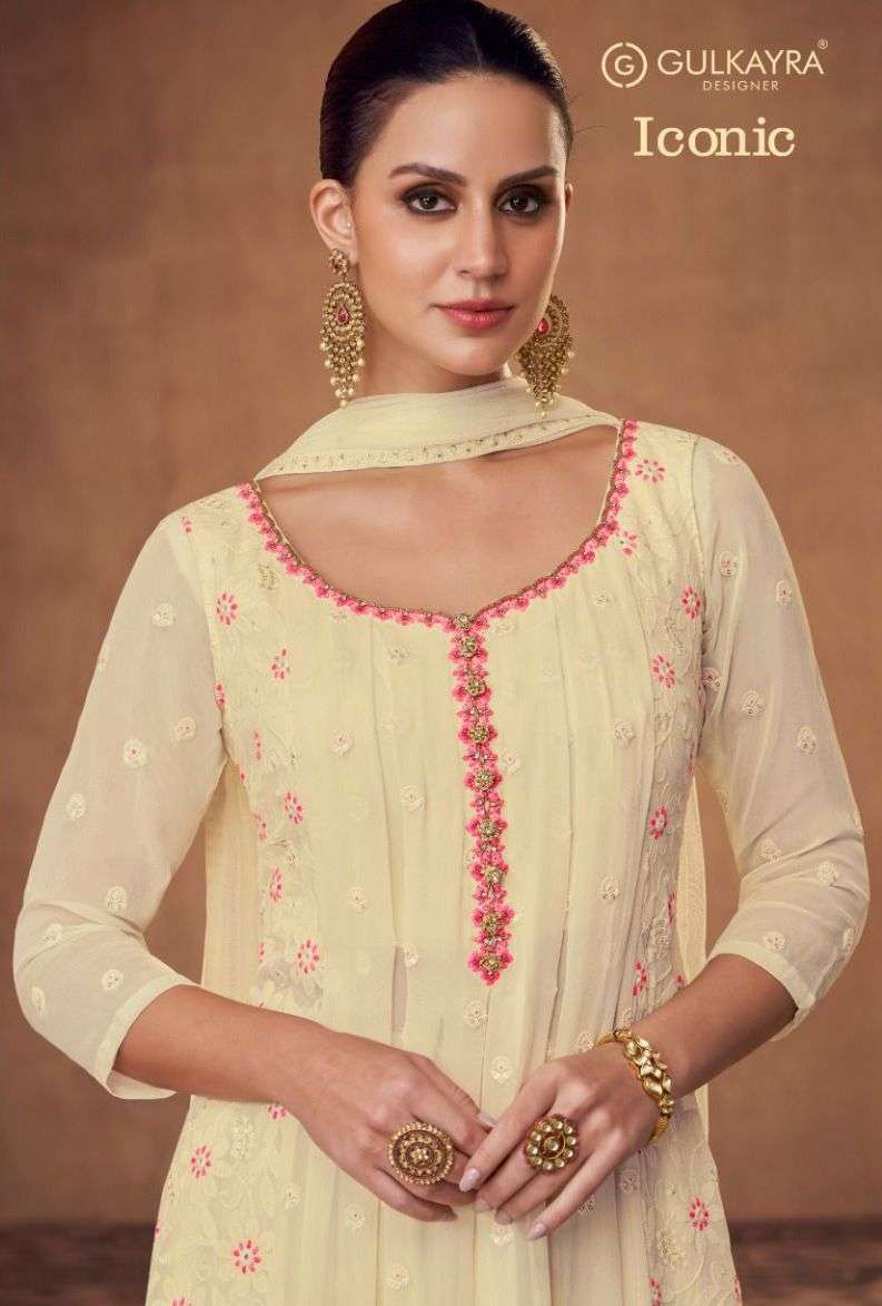 gulkayra iconic series 7187-7189 real georgette suit 