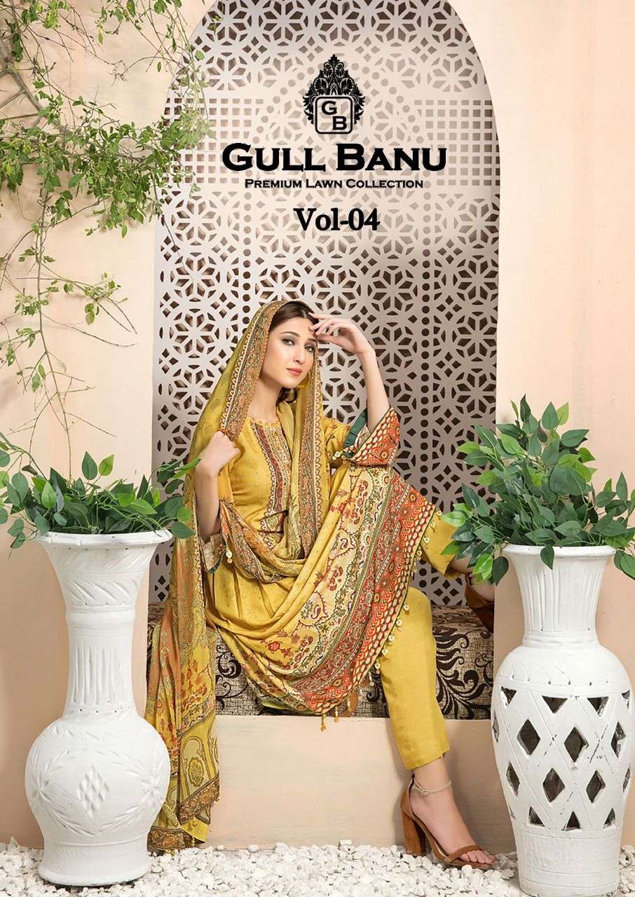 gull a ahmed gull banu vol 4 series 4001-4006 pure lawn suit 