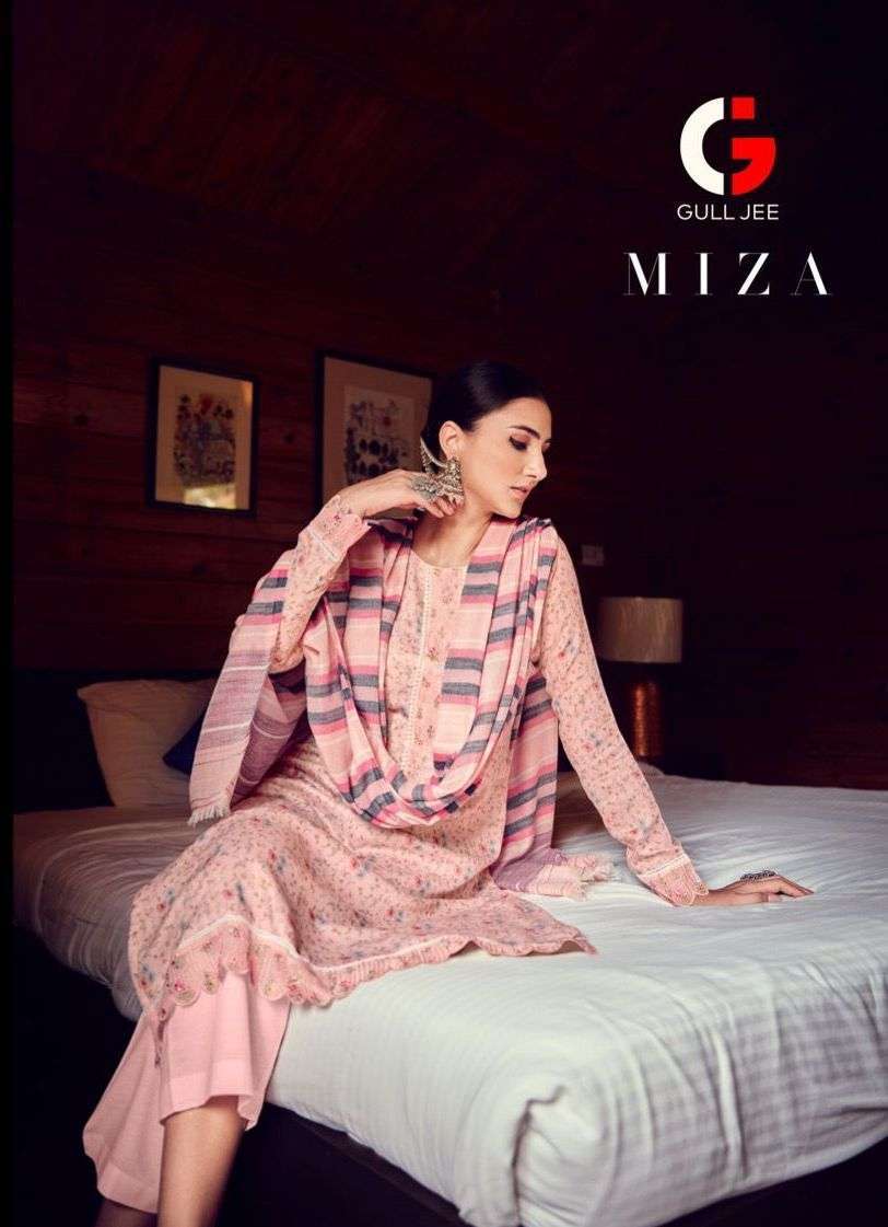 gull jee miza series 13901-13906 cotton satin suit 