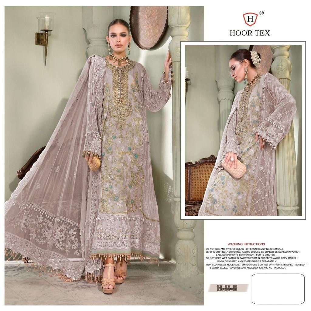 hoor tex H-55 A-D designer faux georgette suit 