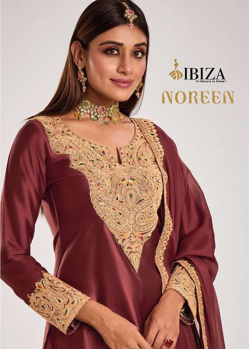 ibiza noreen series 12397-12343 pure upada silk suit