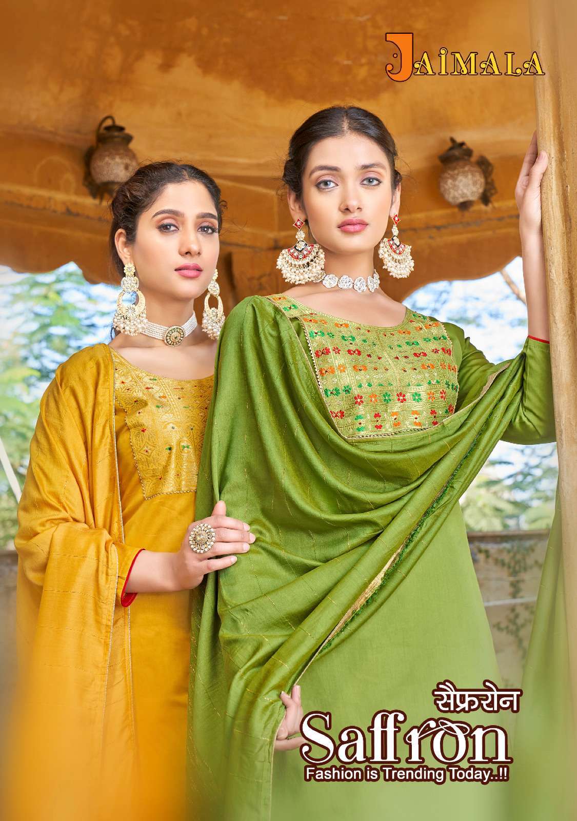 jaimala saffron series 1170001-1170004 pure jam suit 