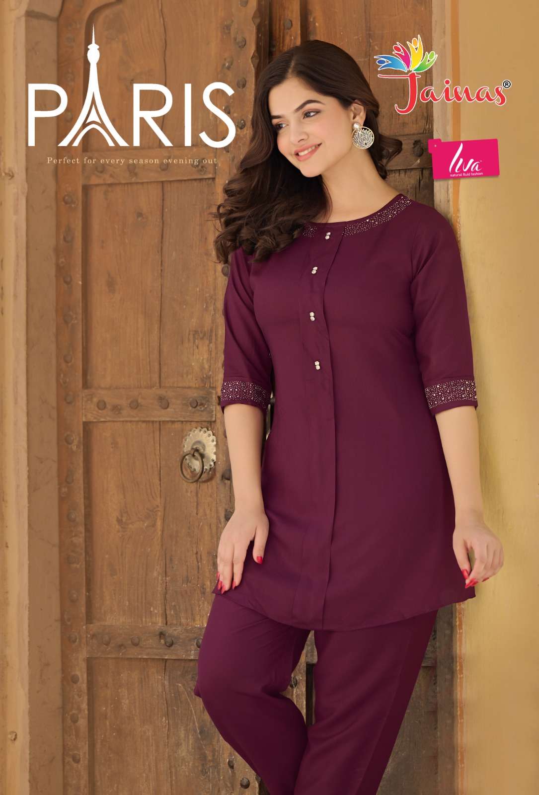 jainas paris series 101-108 rayon leeva heavy kurti 