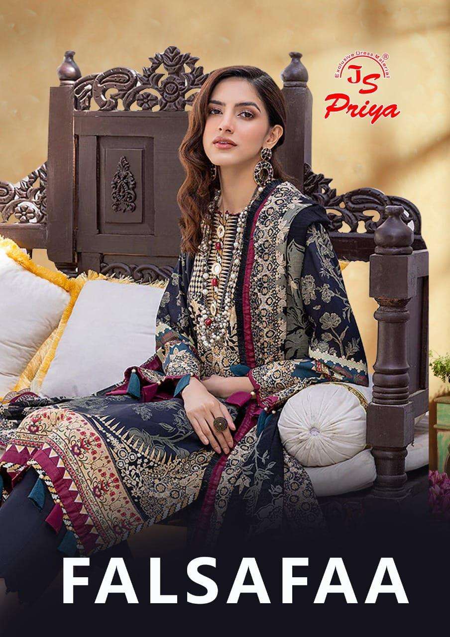 Js Priya Falsafaa Vol-1 series 1001-1008 Pure Cotton suit