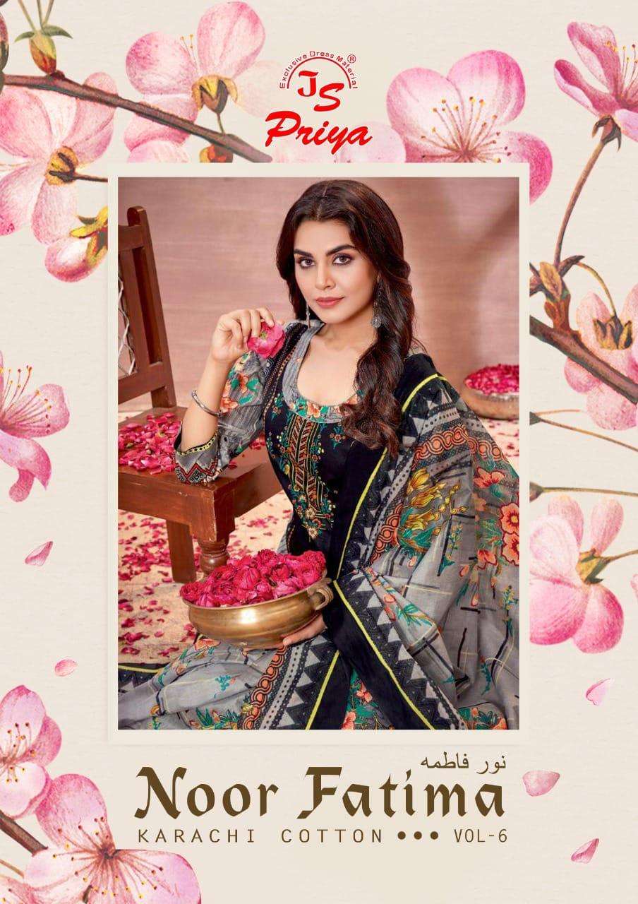 Js Priya Noor Fatima Vol-6 series 6001-6010 Pure Cotton suit