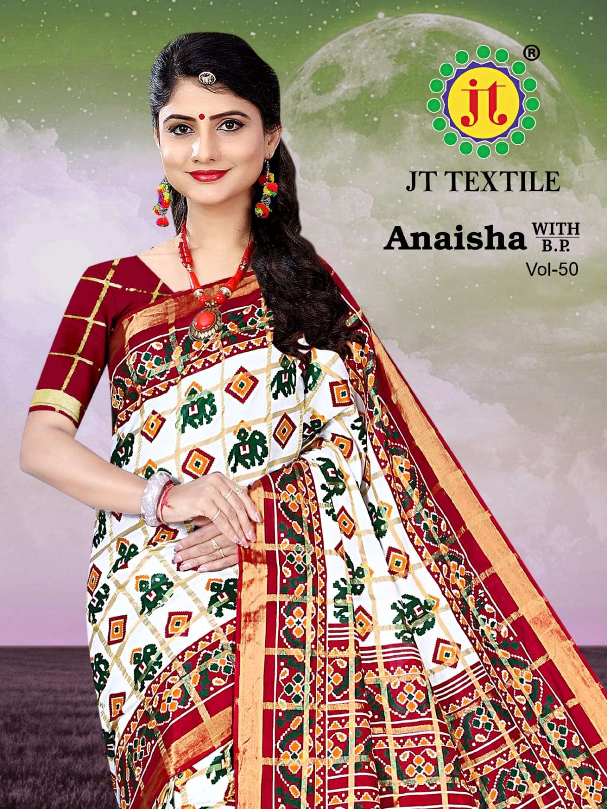 Jt Anaisha Vol-50 series 50001-50007 pure cotton saree