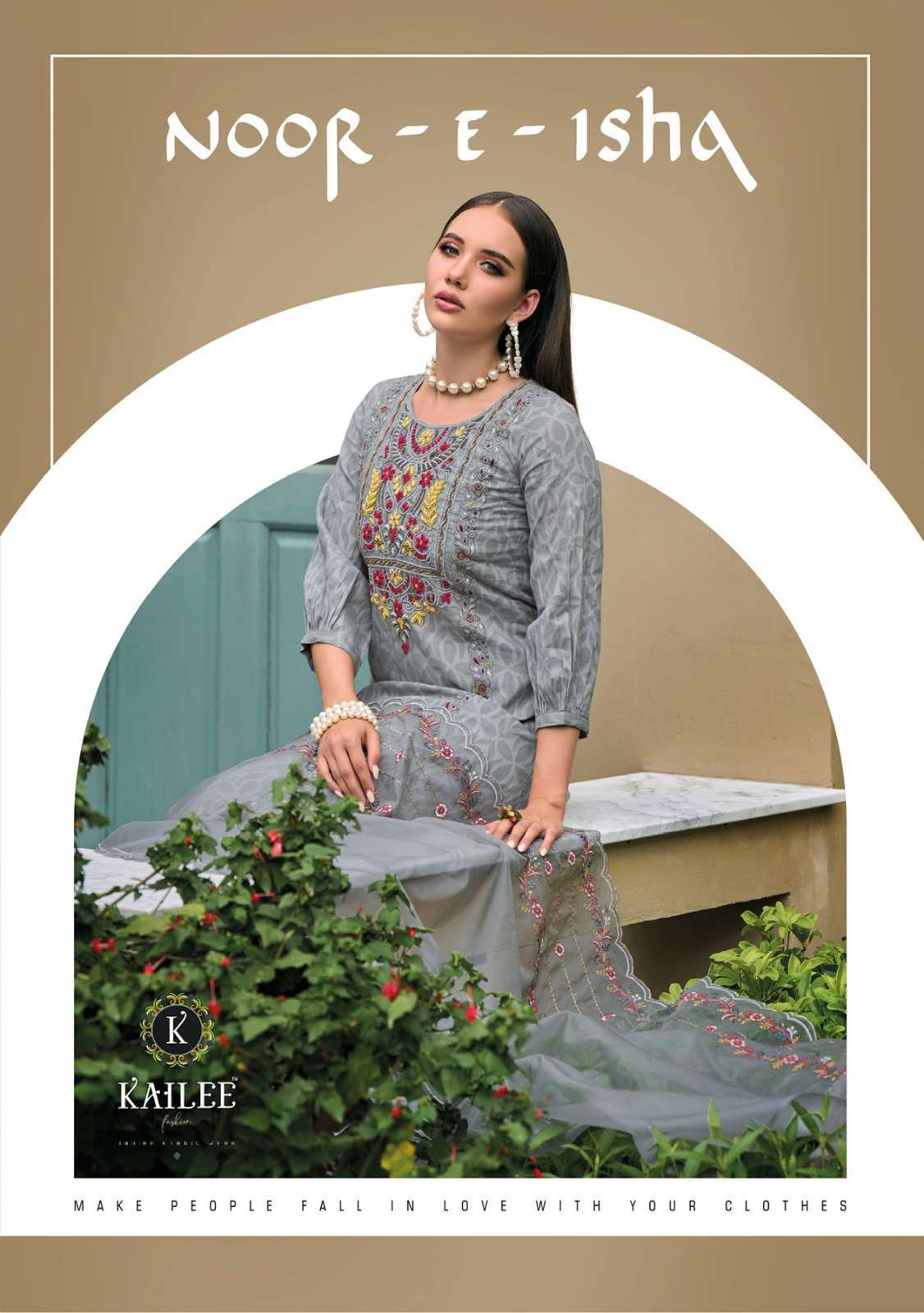 kailee fashion noor e ishq series 40021-40026 pure cotton readymade suit 