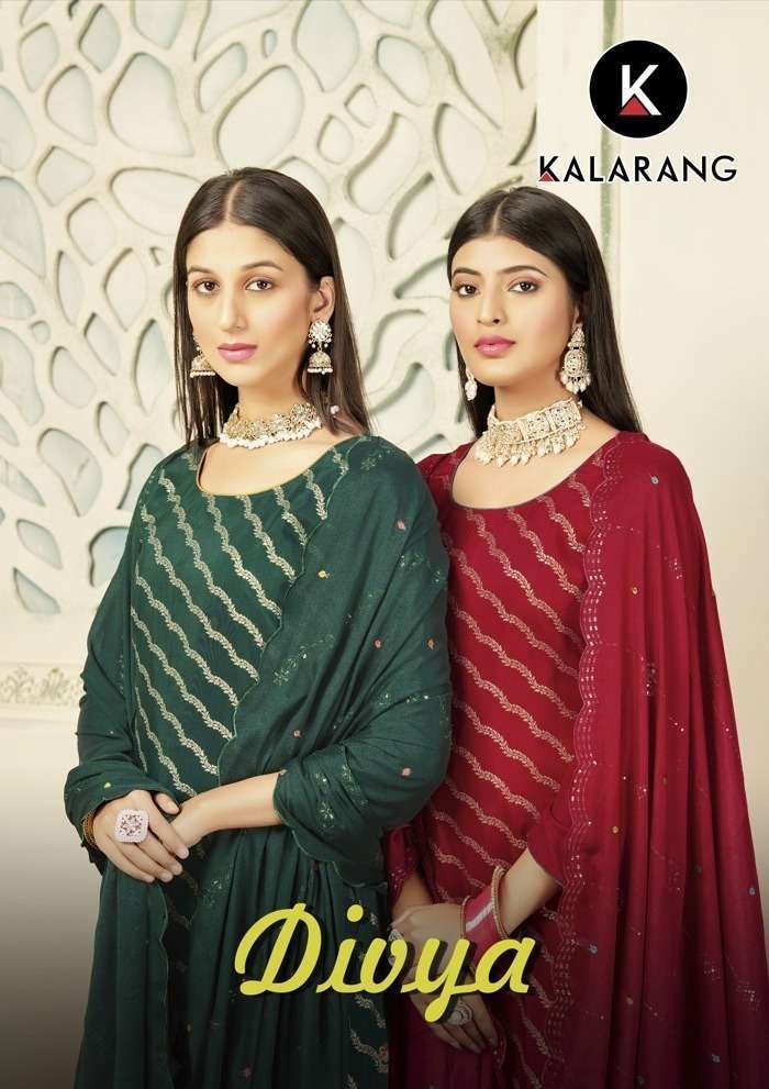 kalarang divya series 10061-10064 Pure Dola jequard suit