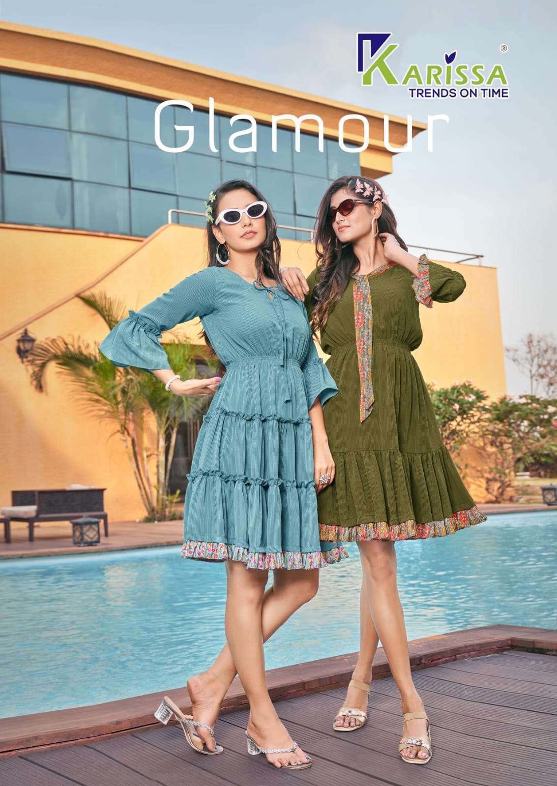 karissa glamour series 1501-1506 pure chiffon tunics 