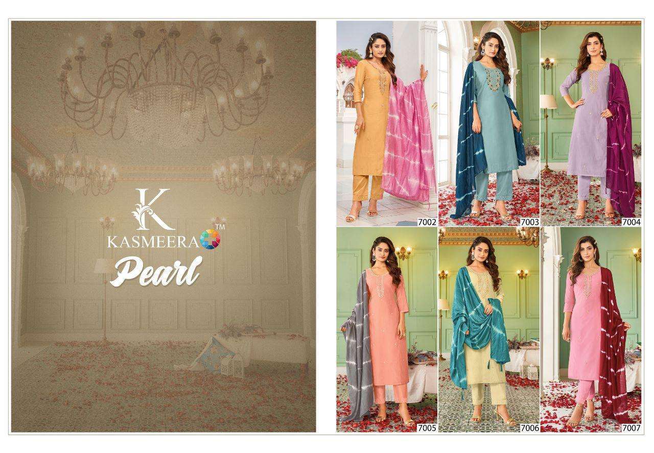 kasmeera pearl series 7002-7007 modal silk readymade suit 