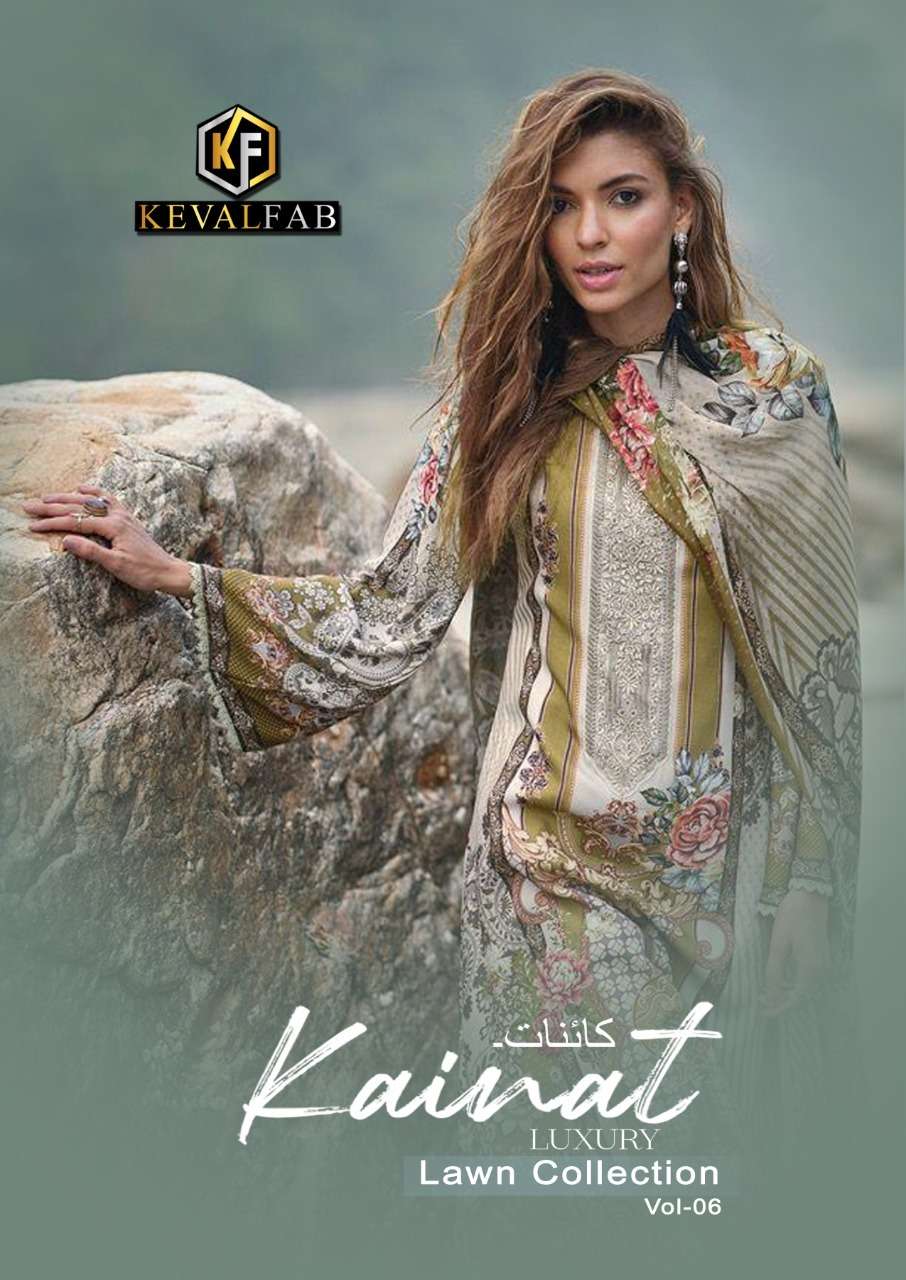 keval fab kainat vol 6 series 6001-6004 pure heavy cotton suit 