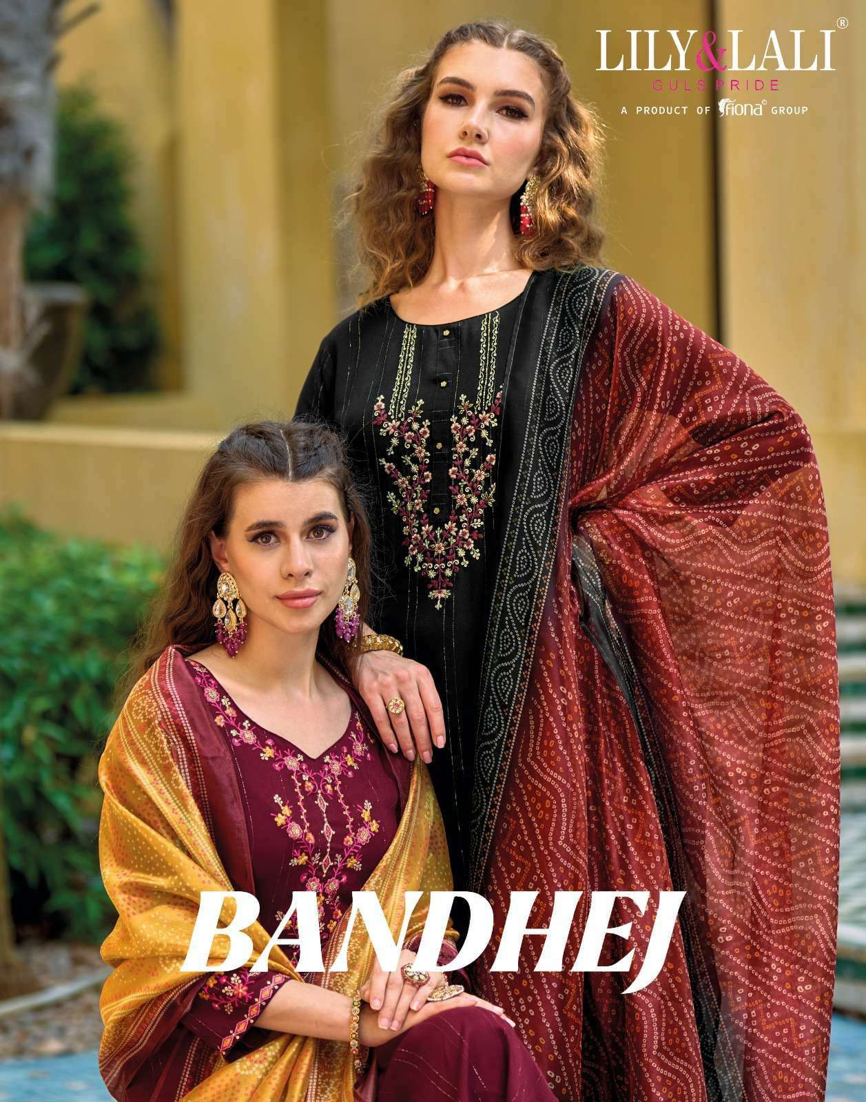 lily & lali bandhej series 10901-10906 viscose rayon readymade suit 