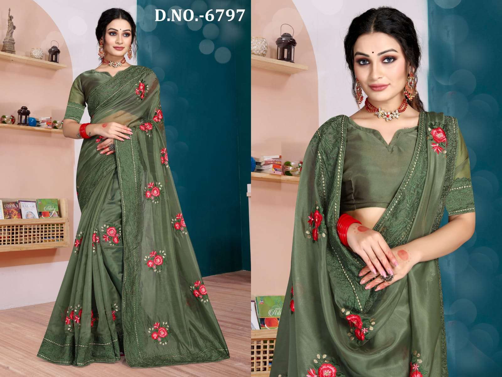 love affair designer soft organza silk saree 