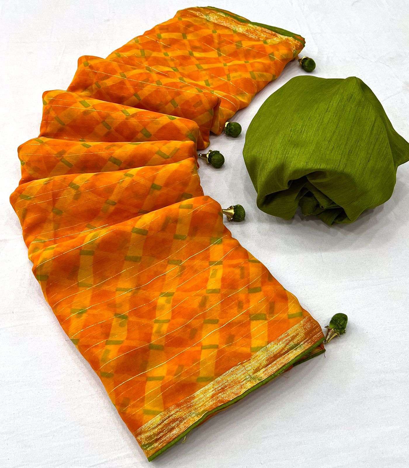 lt fashions kashmira golden chiffon saree