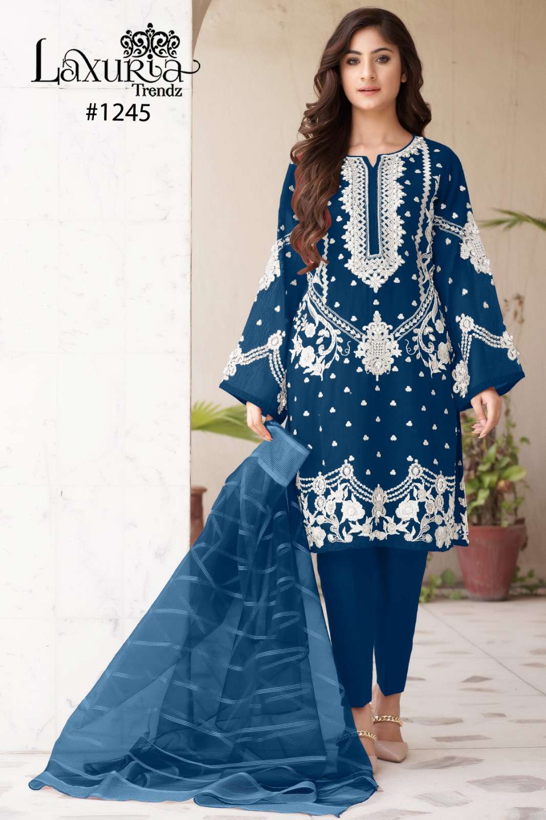 luxury pret 1245 designer faux georgette suit