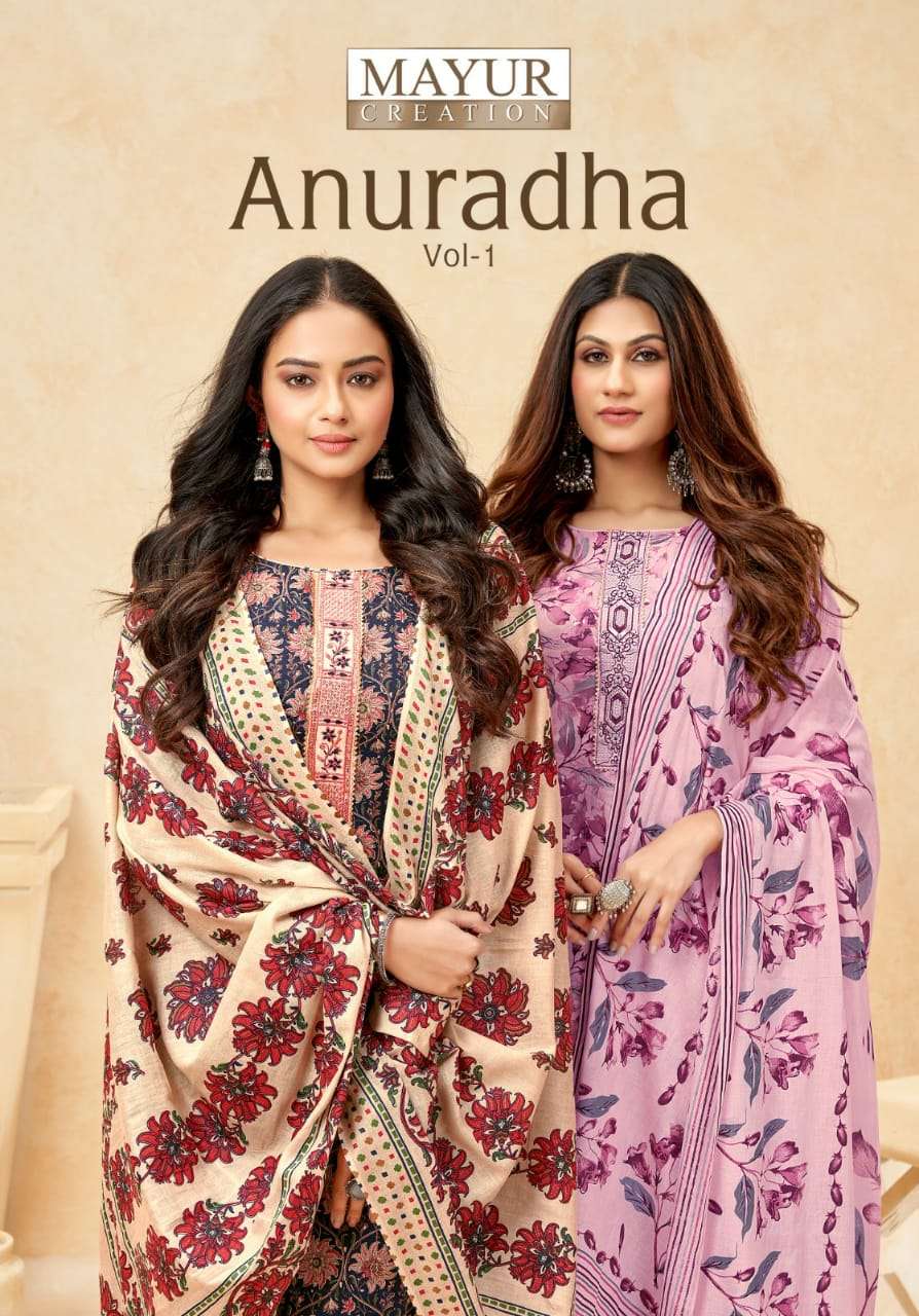 mayur anuradha vol 1 series 1001-1010 lawn suit 