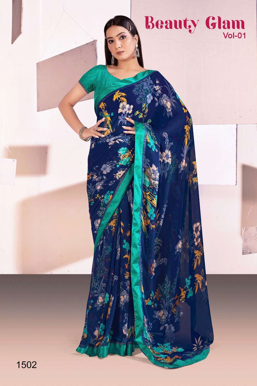mintorsi beauty glam series 1501-1510 weightless saree 