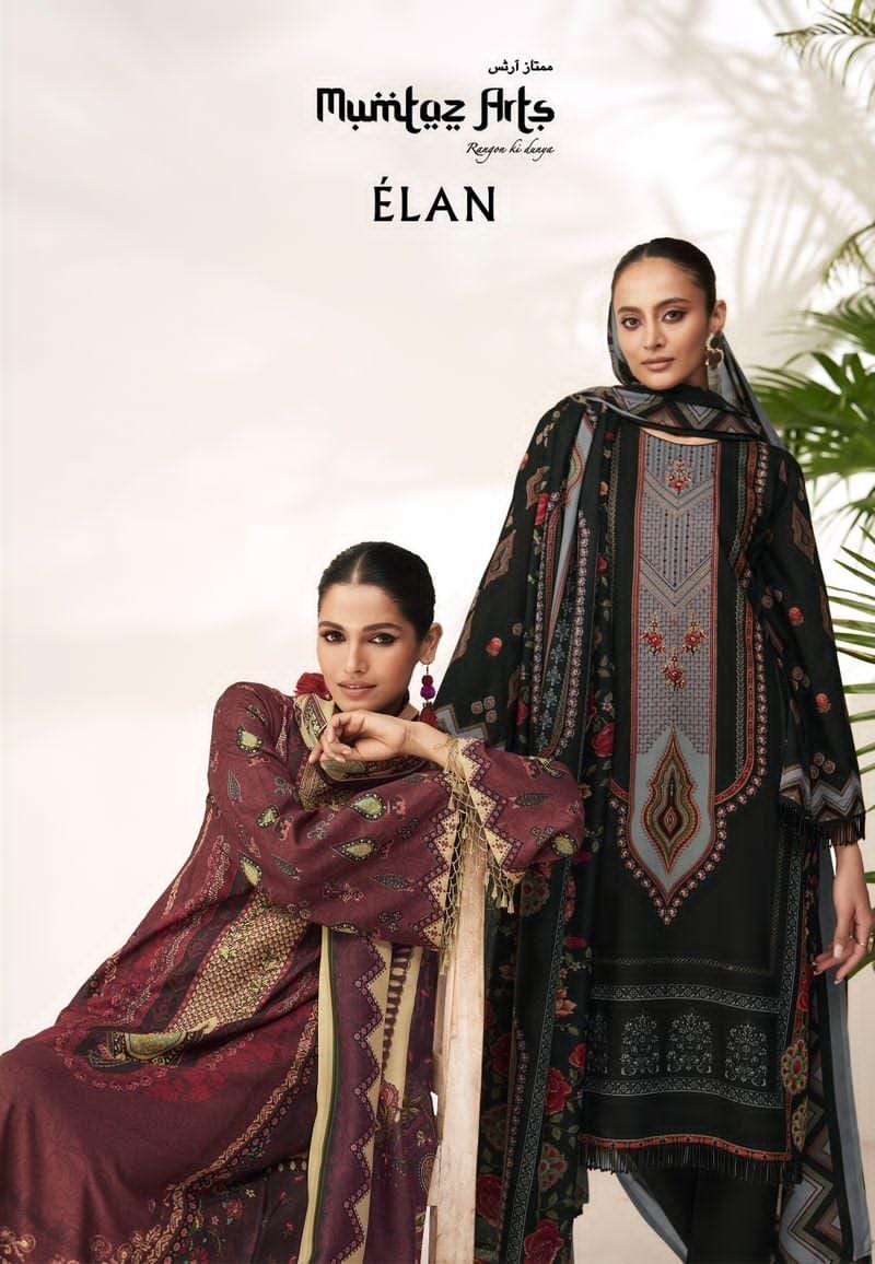 mumtaz arts elan series 10001-10008 Pure Jam Satin suit