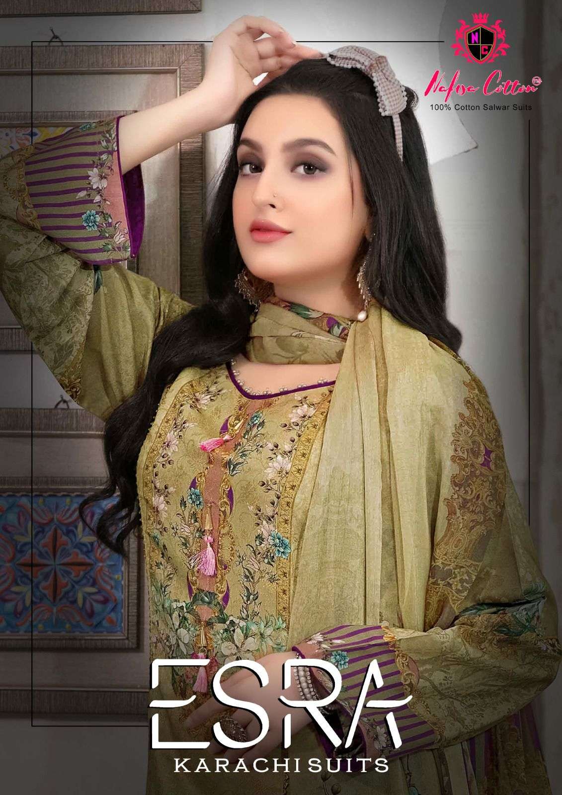 nafisha esra karachi suits pure soft cotton suit 