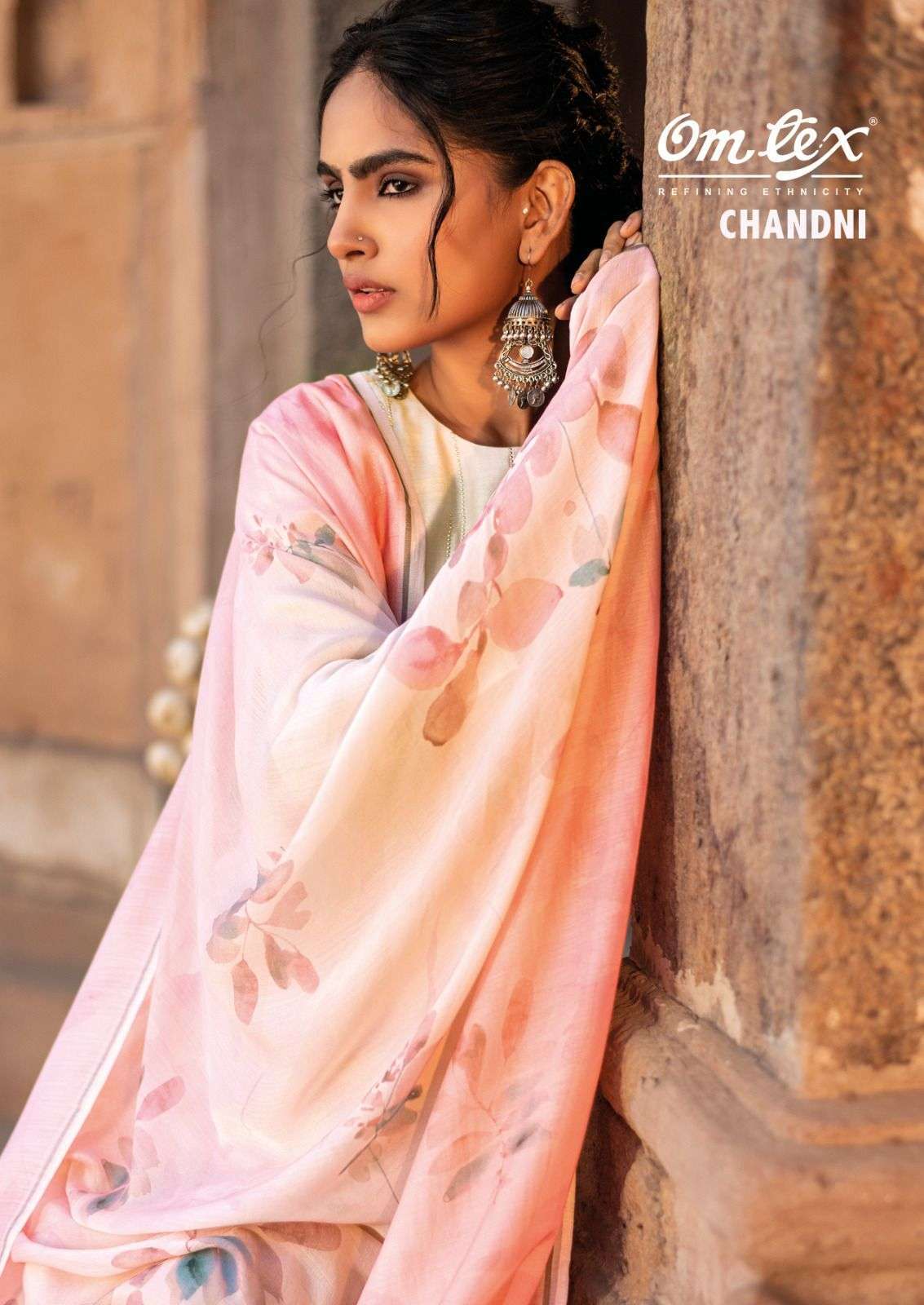 omtex chandni series 521 pure muslin work suit 