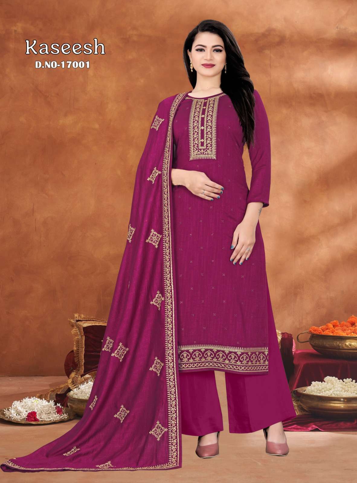 panch ratna kaseesh series 17001-17004 Pure Vichitra Silk suit