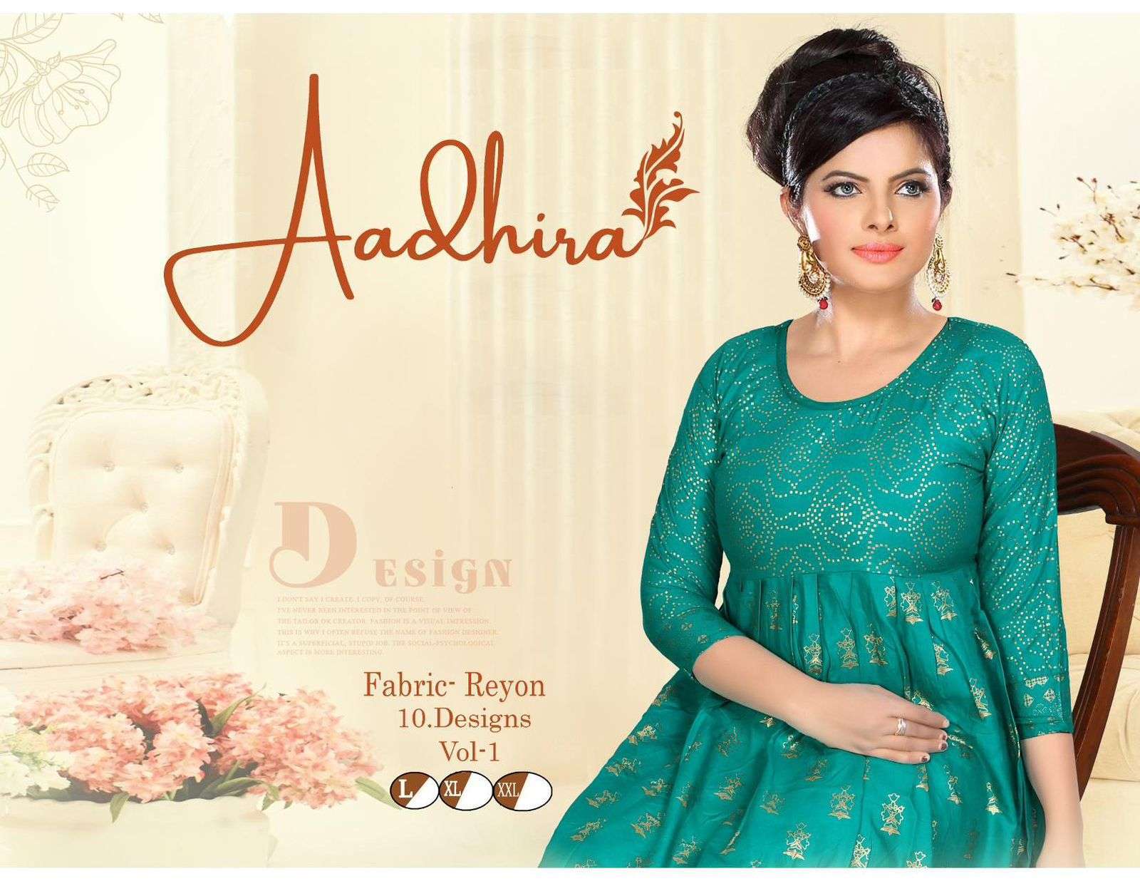 plaitnum aadhira vol 1 series 001-010 Reyon Plain kurti