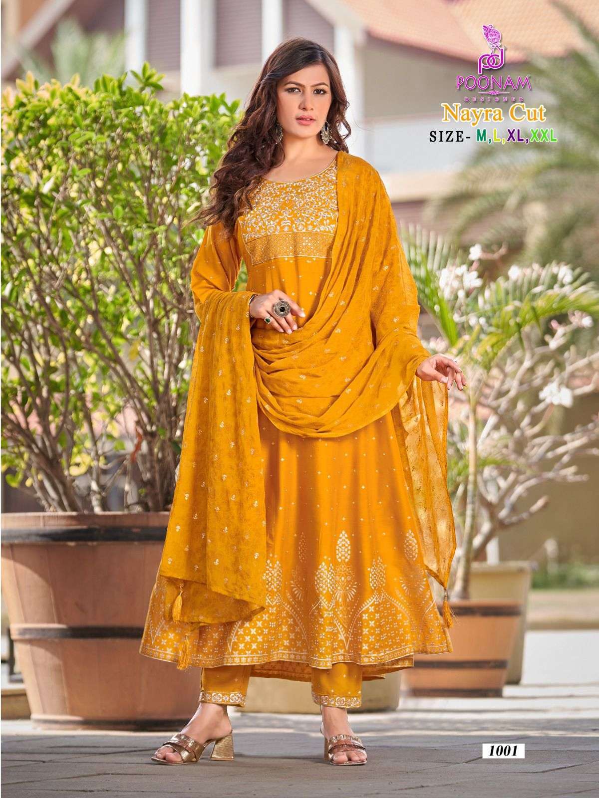 poonam nayra cut series 1001-1006 Pure Rayon readymade suit 